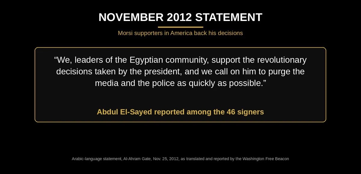 El-Sayed Statement