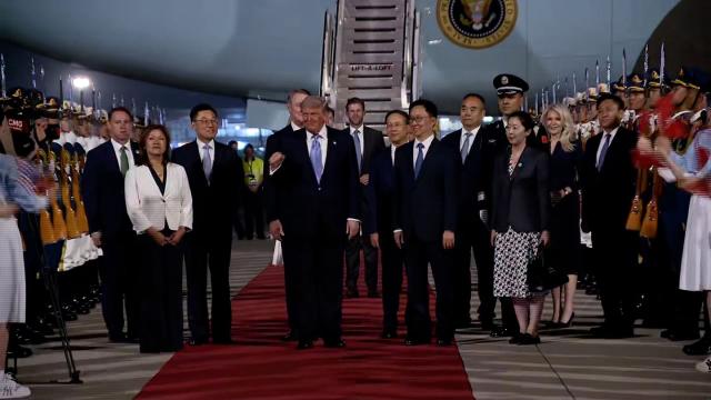 Trump Arrives in China